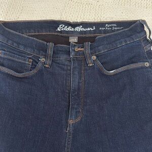 Eddie Bauer revival high rise straight fleece lined jeans size 6